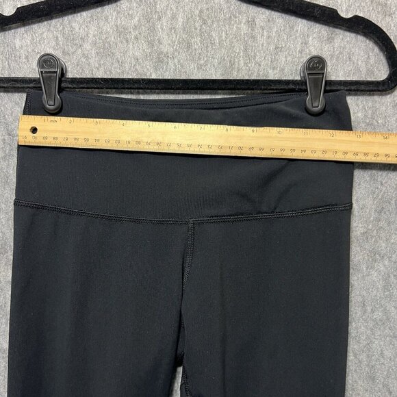 Yogalicious Leggings Small Black Leg Design Waist Pocket Mid Rise 26.5" Inseam - Picture 4 of 10